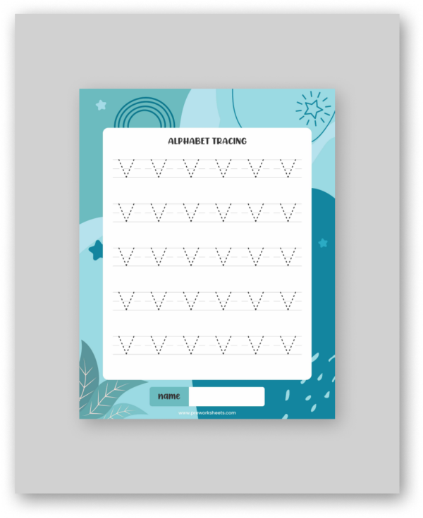 Download Free Printable Tracing Letter V – Pre Worksheets
